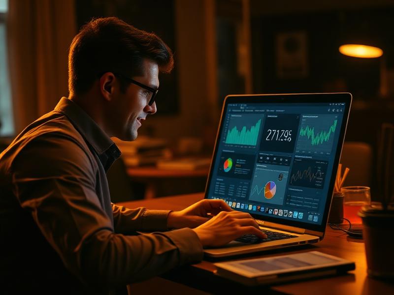 Professional working on branding analytics